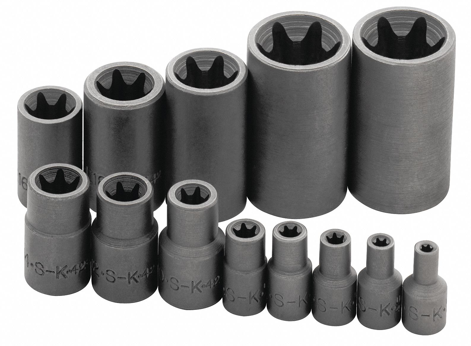 SK PROFESSIONAL TOOLS, 1/4 in_3/8 in_1/2 in Drive Size, 13 Pieces