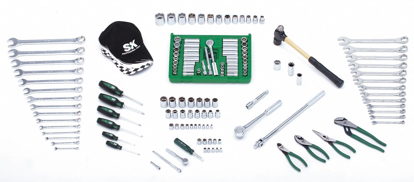 SK PROFESSIONAL TOOLS Number of Pieces 146, Mechanic, Metric, SAE, Tool