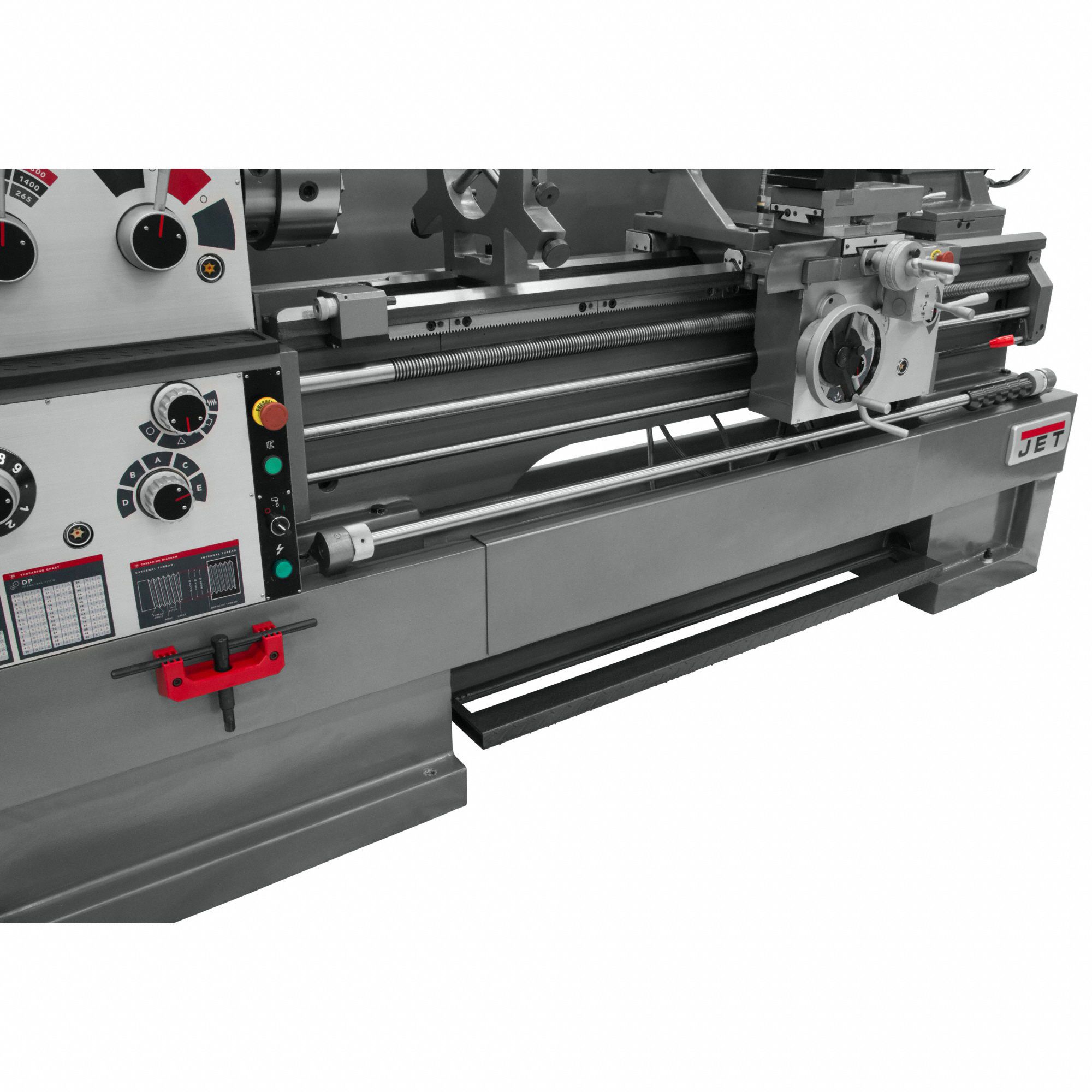 JET Lathe Turning, 230, 7 1/2 hp, 66 in Overall Ht, 115 in Overall Lg