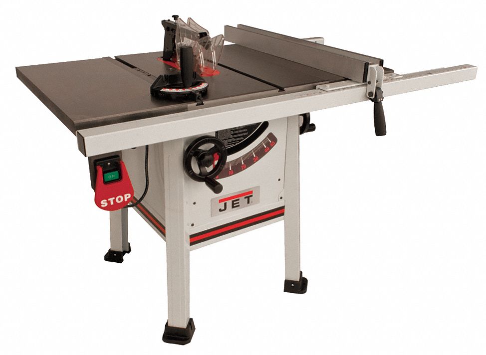 JET 10" Contractor Table Saw, 14.0 Amps, Blade Tilt Left, 5/8" Arbor