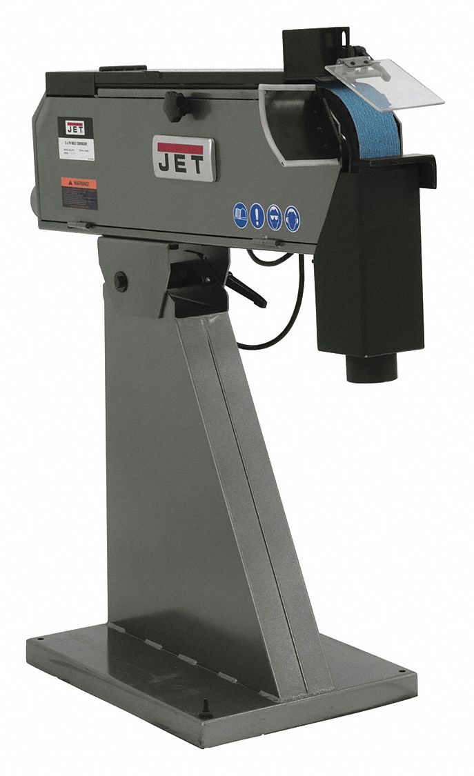 Belt Grinder: For Metal, 230 V, Single-Phase, 4 hp, 3 in Belt Wd, 79 in Belt Lg, Floor Standing