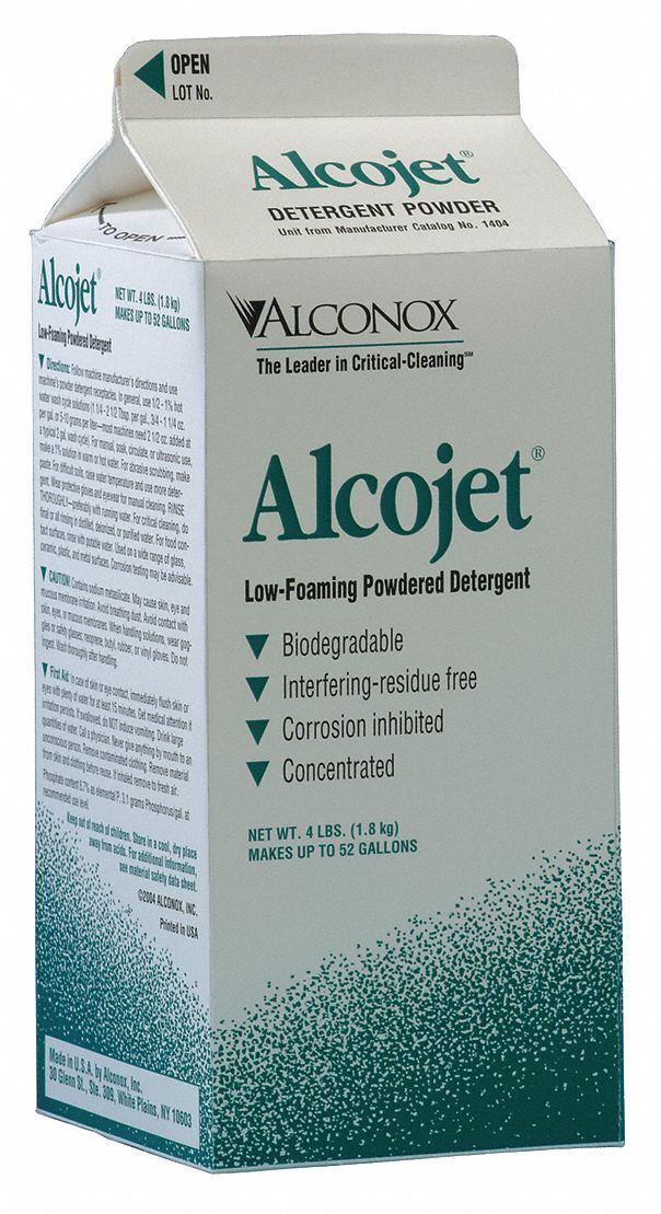 Detergent: 4 lb Container Size, Powder, 11.5 pH Max pH Level, Unscented, Dispenser Box