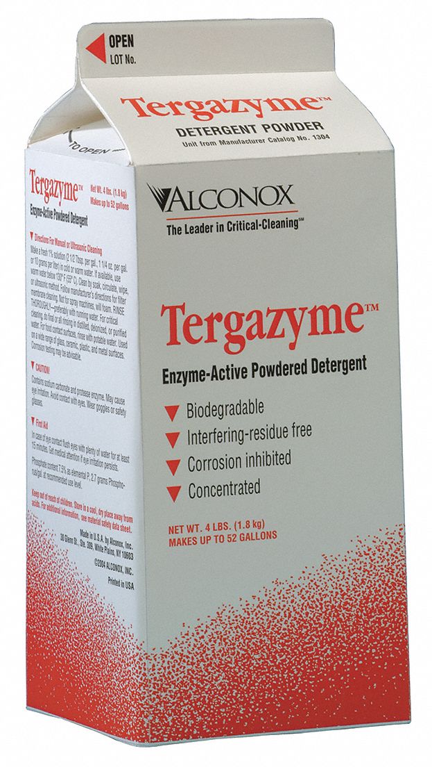 Detergent: 4 lb Container Size, Powder, 9.5 pH Max pH Level, Unscented, Dispenser Box