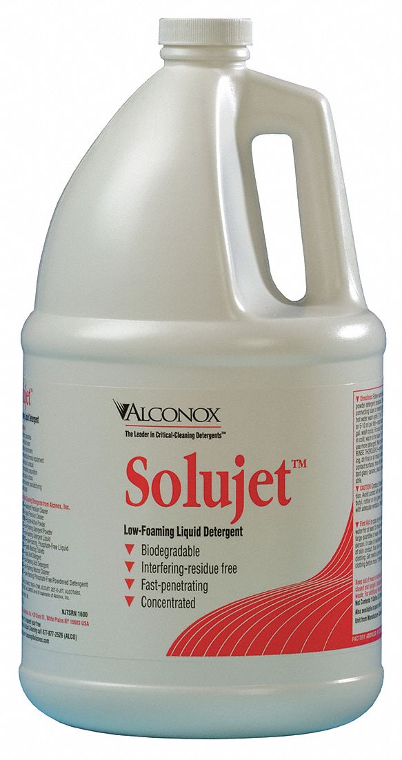Detergent: 5 gal Container Size, Liquid, 12 pH Max pH Level, Unscented, Jerrycan