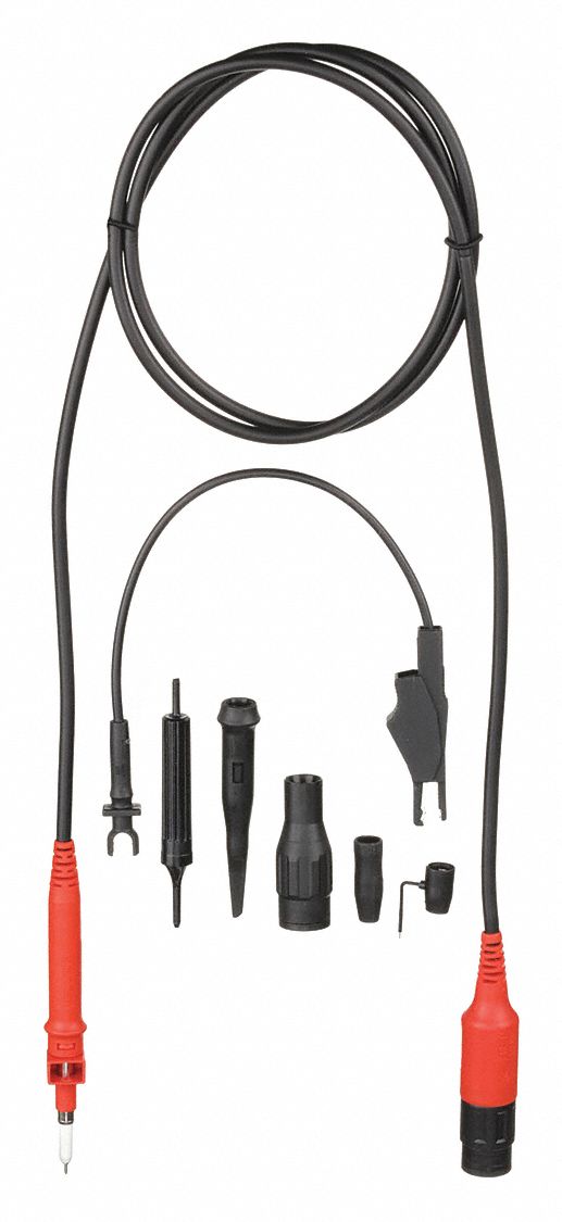 Voltage Probe: 3.9 ft Cable Lg, CAT III 300V, CAT III 300V VPS510-R, 10 pF – 25 pF, Red