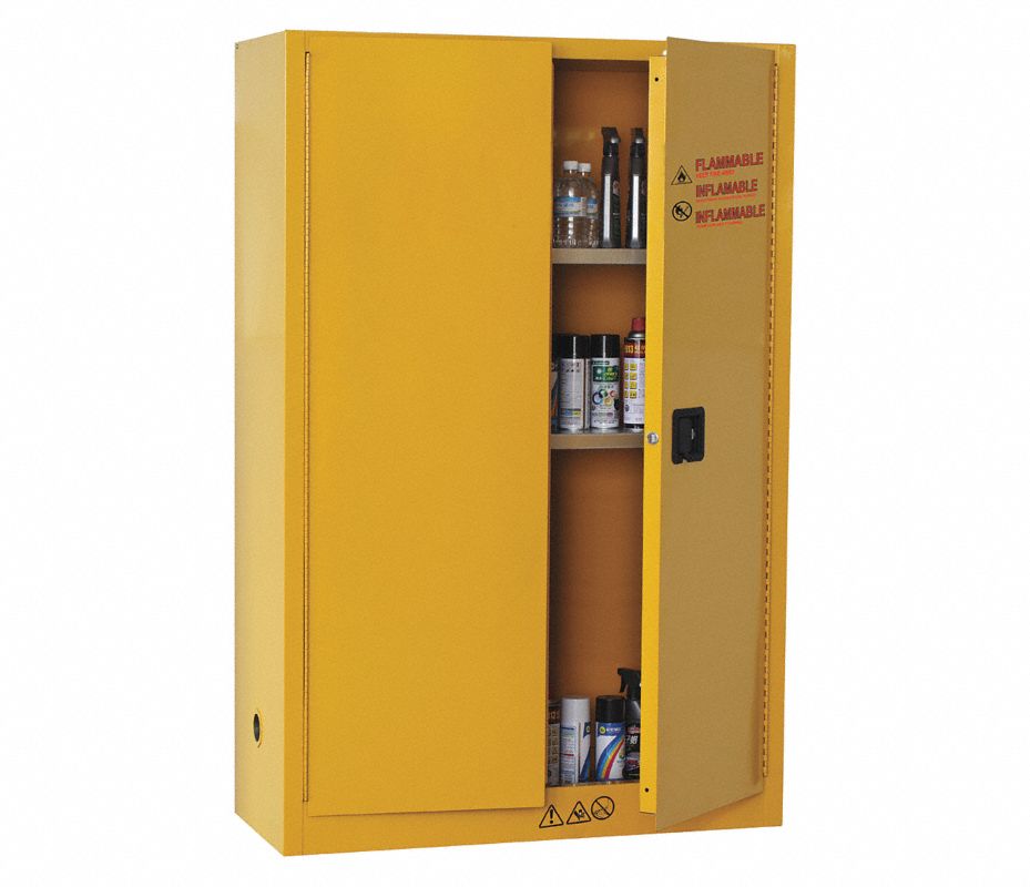 CONDOR Gabinete para Inflamables 45 gal., 65" x 43" x 18", Tipo de