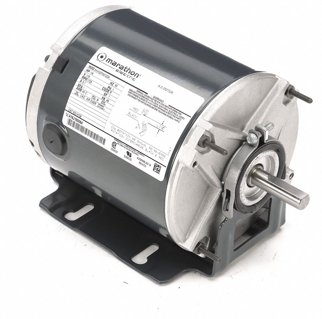 MARATHON MOTORS, 1/4, 1,725 Nameplate RPM, Agricultural Fan Motor