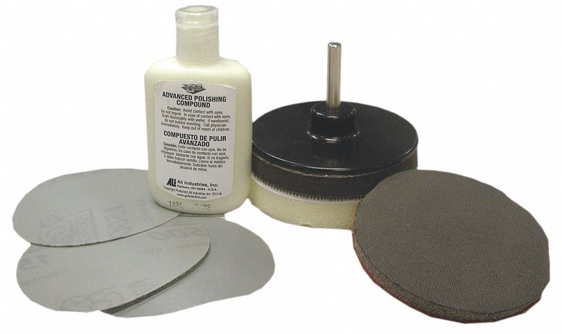 Headlight Restoration Kit: Headlight Lens Cleaners, Bottle, 1 fl oz Container Size