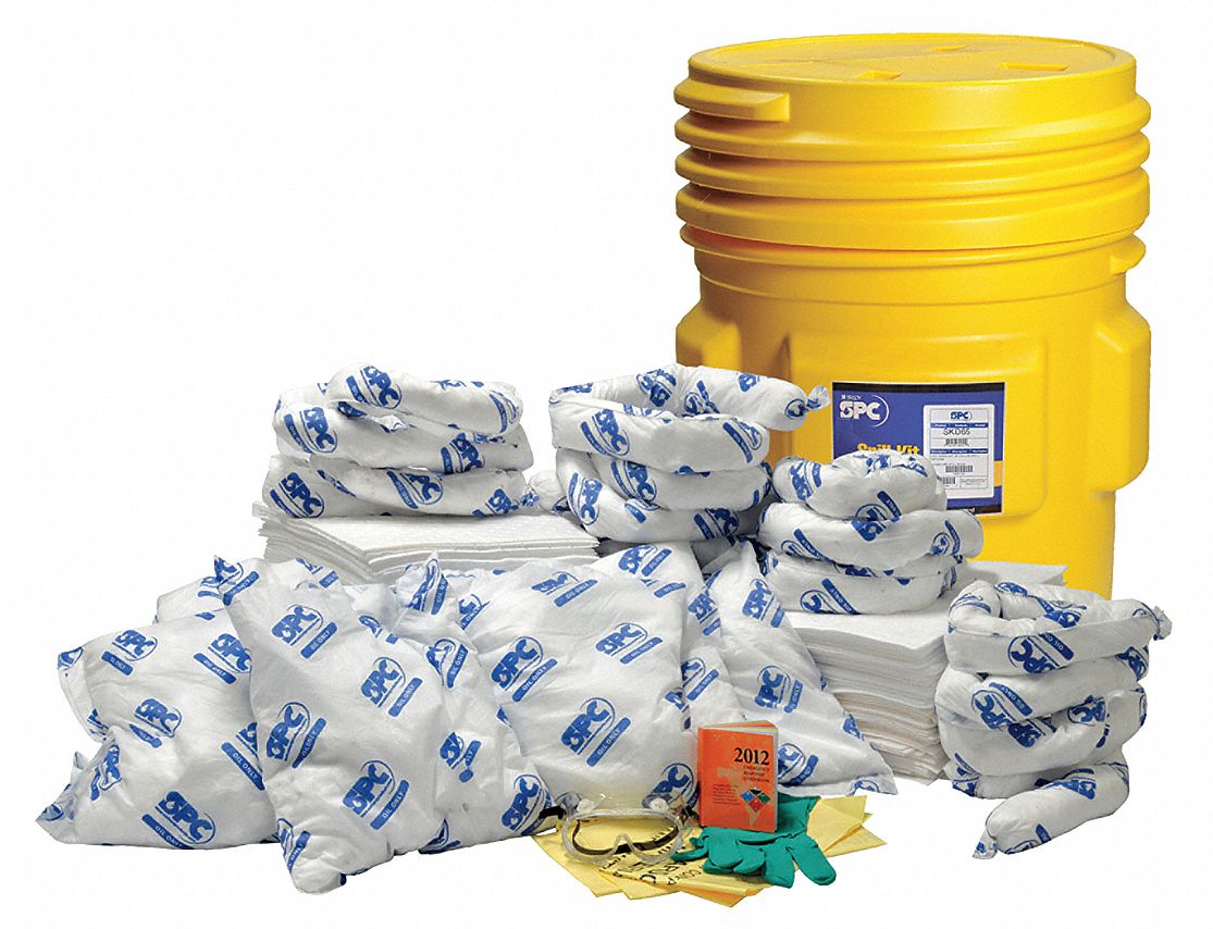 SPILL KIT,DRUM,65 GAL,YELLOW