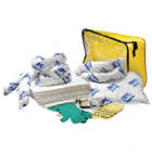 SPILL KIT, 15 GALLON ABSORBED PER KIT, GOGGLES/NITRILE GLOVES, CLEAR/YELLOW