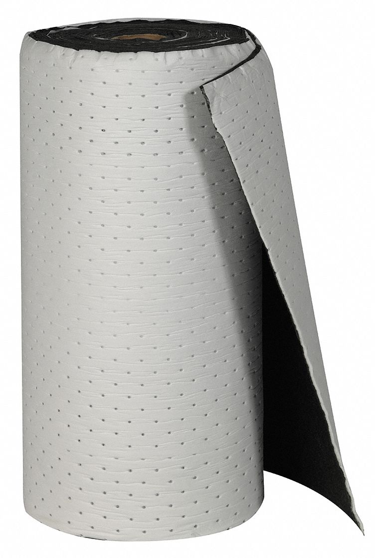 ABSORBENT ROLL, 20 GALLON ABSORBED PER PAD, 20 GALLON, BALE, WHITE, MELTBLOWN