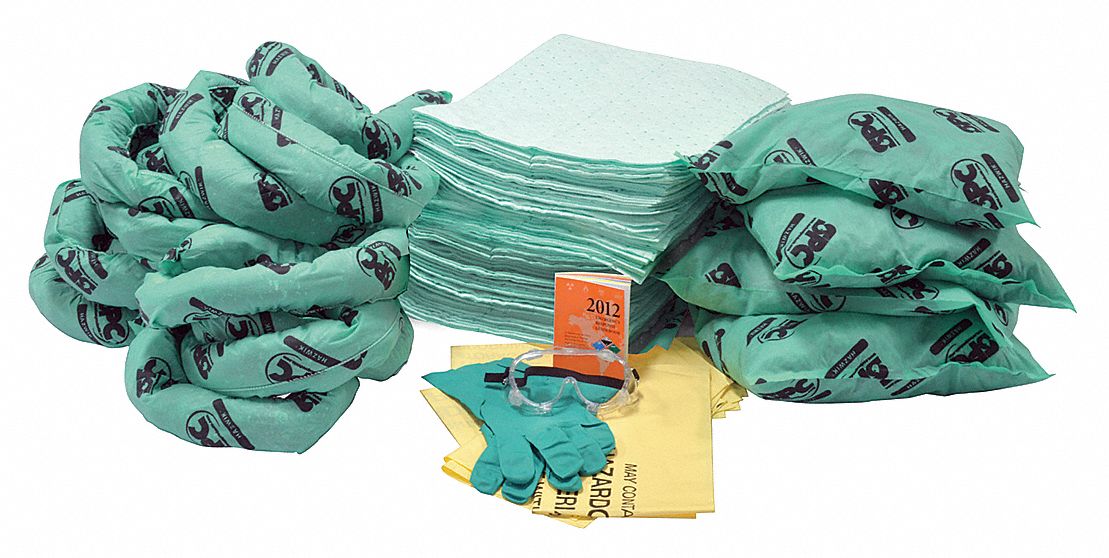Spill Kit Refill: Bag, 26 gal Volume Absorbed Per Kit