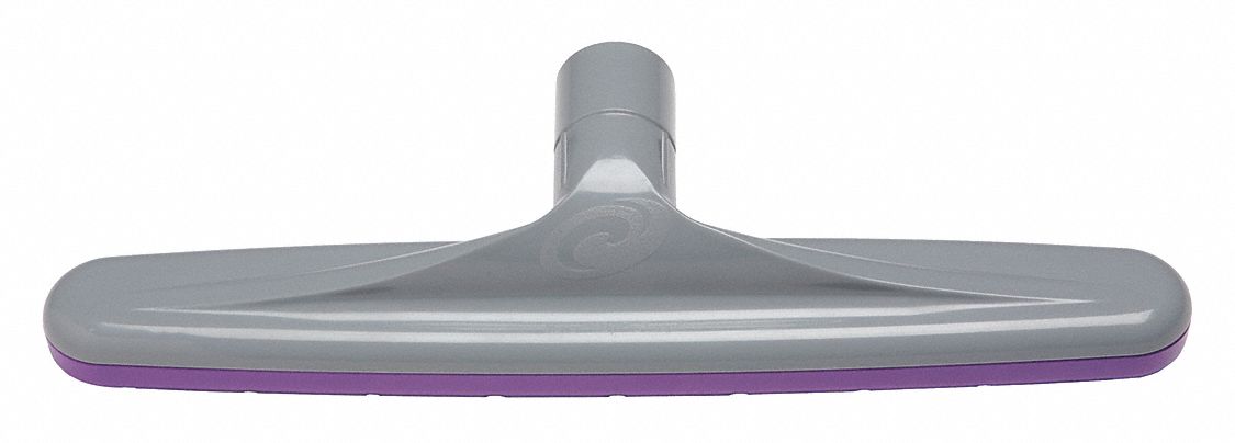 Floor Tool and Nozzle: Plastic, For 1 1/2 in Hose Dia, 14 1/8 in Lg, 2 1/4 in Wd, Std