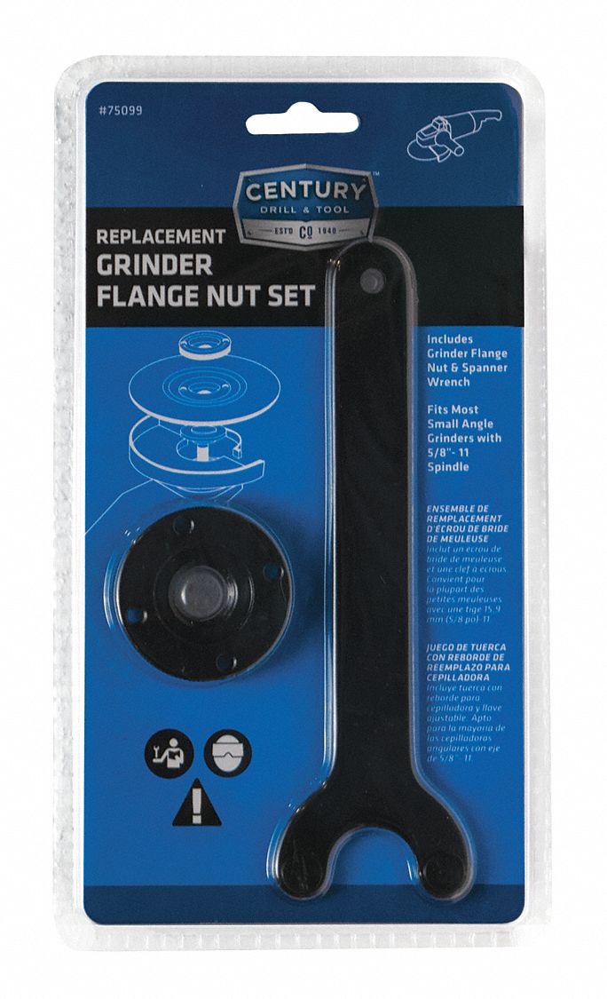 CENTURY DRILL AND TOOL, Replacement Grinder Flange Nut Set 42ZF45