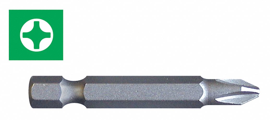Phillips Power Screwdriving Bit, 3, 2in.