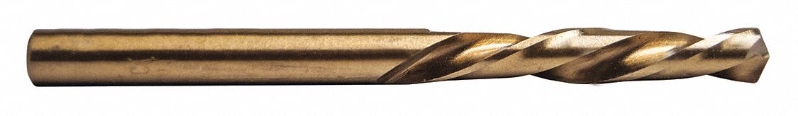Left Hand Cobalt Jobber Drill Bit, 1/4in.