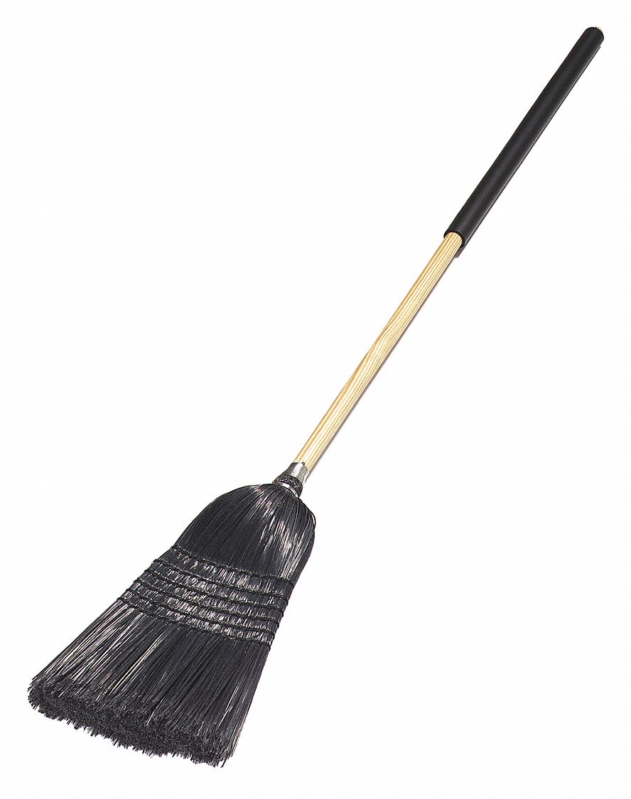 Warehouse/Janitor Broom Black 57in PK12