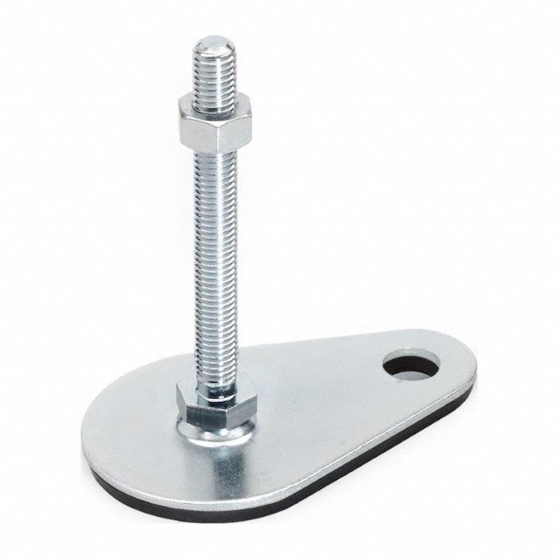 Male-End Leveling Mount: Swiveling Stud, 1/2"-13 Thread Size, 1, 798 lbf Capacity