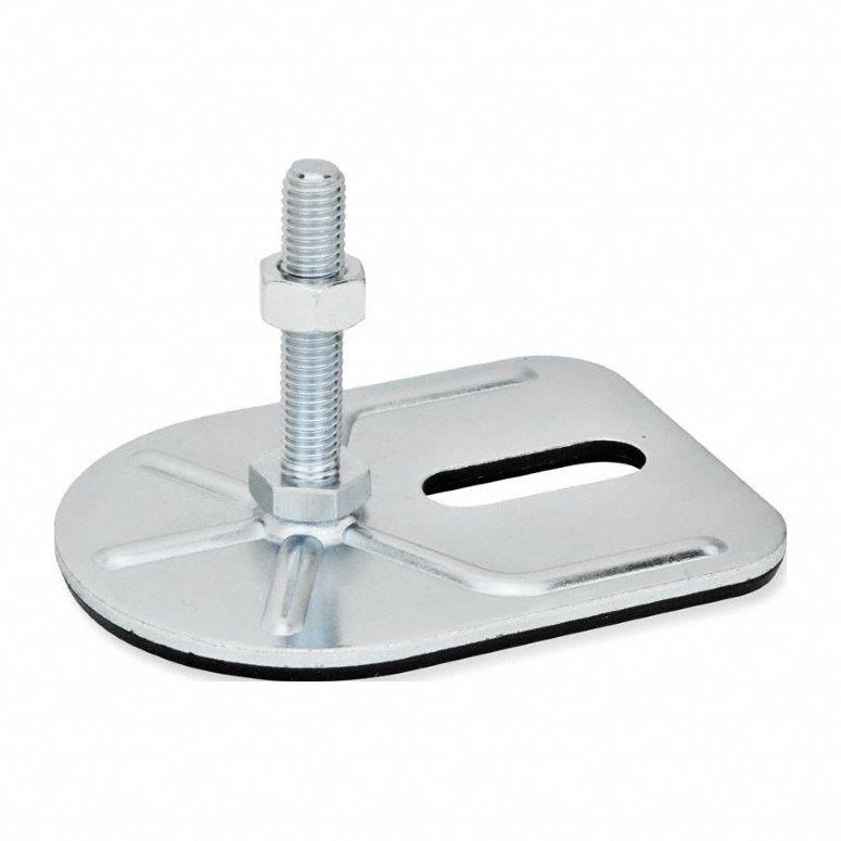 Male-End Leveling Mount: Swiveling Stud, 1/2"-13 Thread Size, 3 3/20 in, 2, 698 lbf Capacity