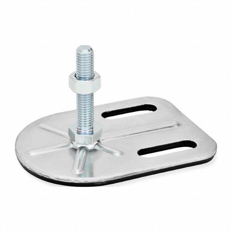 Male-End Leveling Mount: Swiveling Stud, 1/2"-13 Thread Size, 3 3/20 in, 2, 698 lbf Capacity