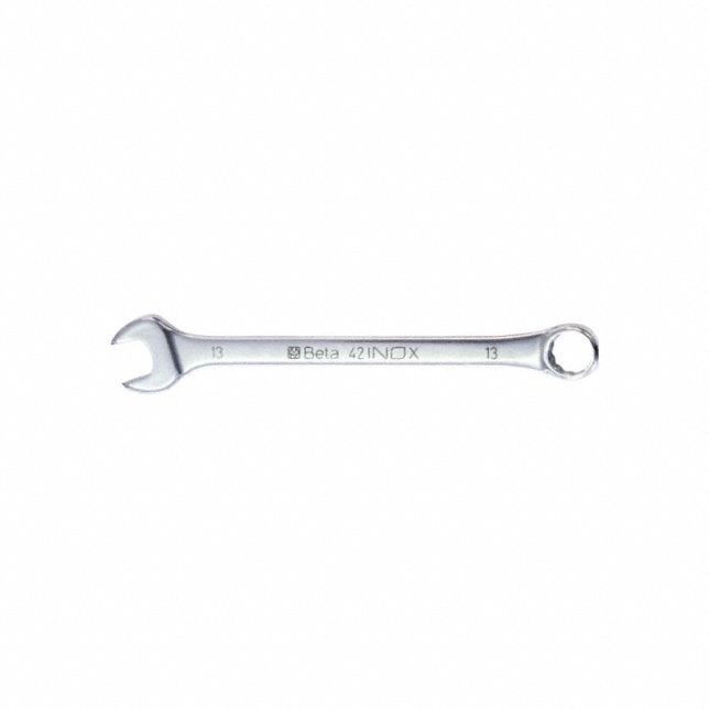 Combination Wrench: Stainless Steel, Natural, 3/8 in Head Size, 5 3/8 in Overall Lg