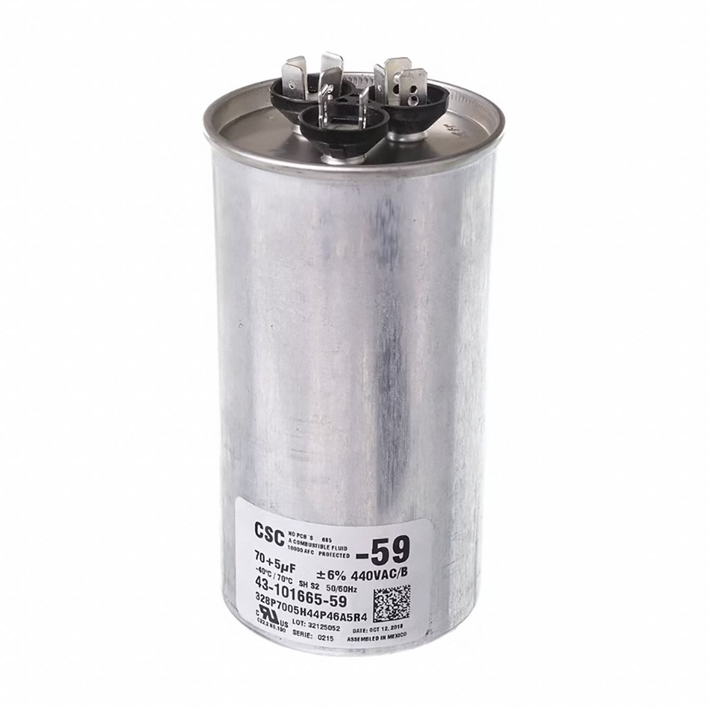 PROSTOCK 70/5 MFD 440V AC Motor Dual Run Capacitor - 822PR9