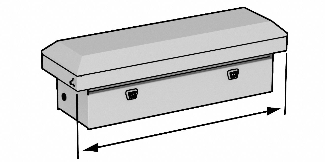 CRESCENT JOBOX, Utility Chest Truck Box, Aluminum, Truck Box