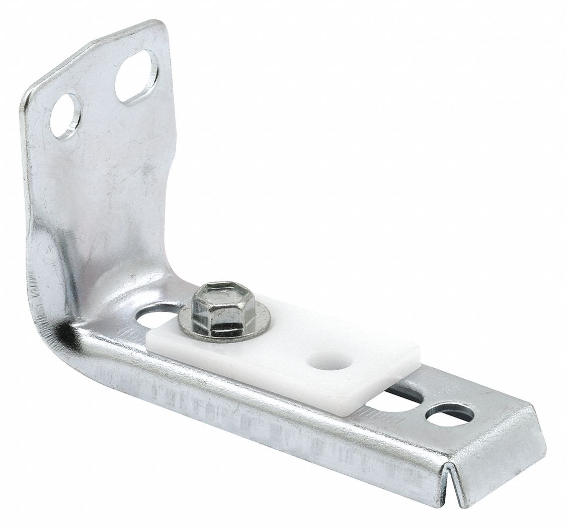 Closet Door Pivot Bracket: 7/8 in Wd, 2 7/8 in Ht, 50 lb Max Wt