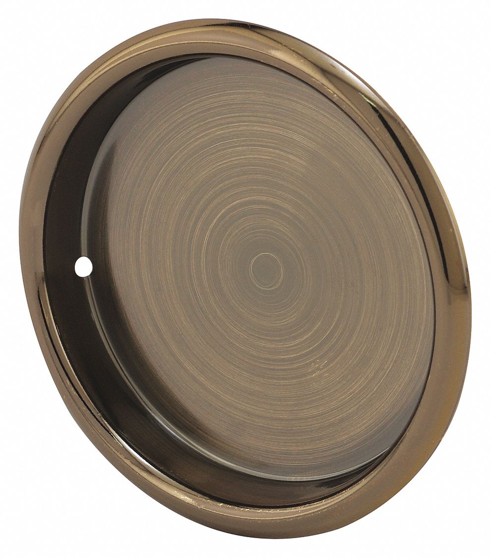 Tray Pull: Unthreaded Holes, Steel, Brown, Tray, 1 PR