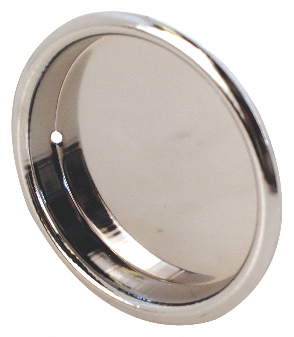 Tray Pull: Unthreaded Holes, Steel, Silver, Tray, 1 PR