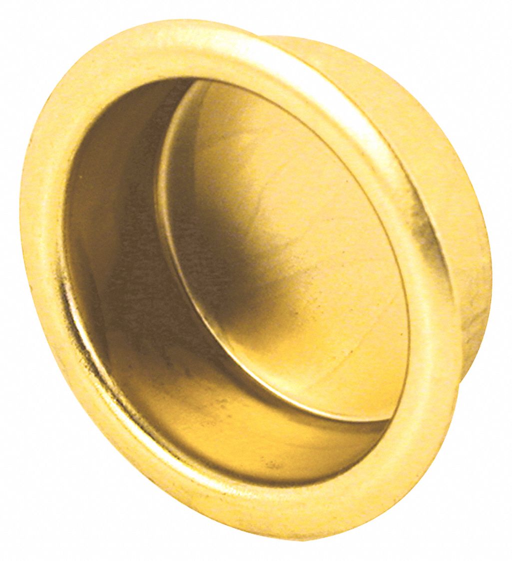 Tray Pull: Snap-In, Brass, Gold, Tray, 4 PK