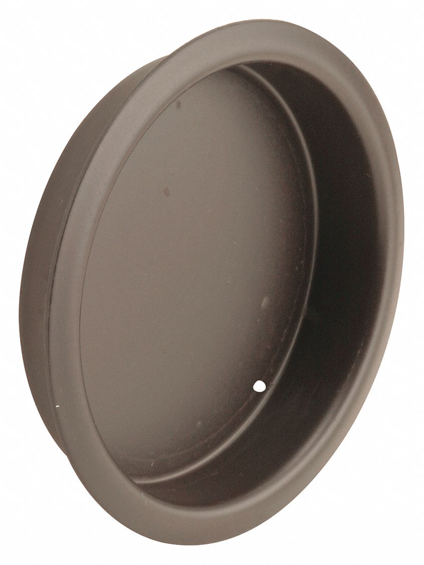 Tray Pull: Unthreaded Holes, Steel, Black, Tray, 1 PR