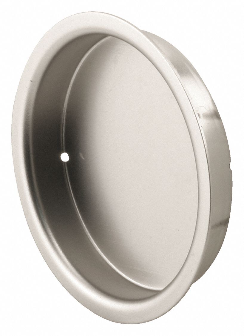 Tray Pull: Unthreaded Holes, Brass, Silver, Tray, 1 PR