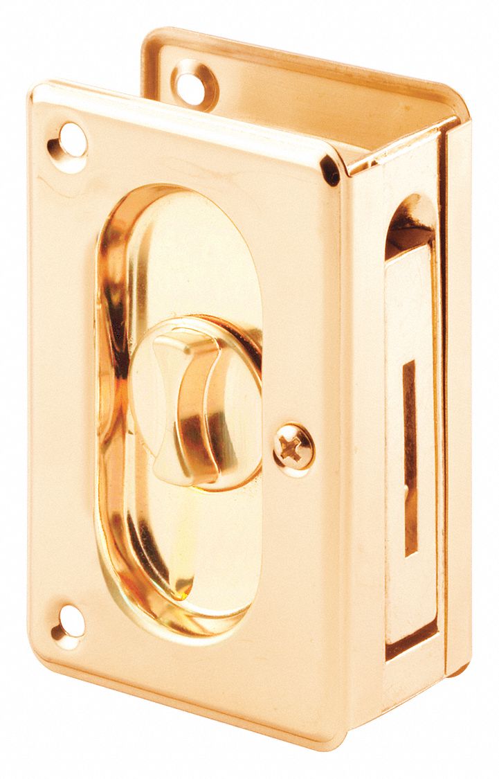 Combination Tray and Edge Pull: Unthreaded Holes, Brass, Gold, Tray/Lever