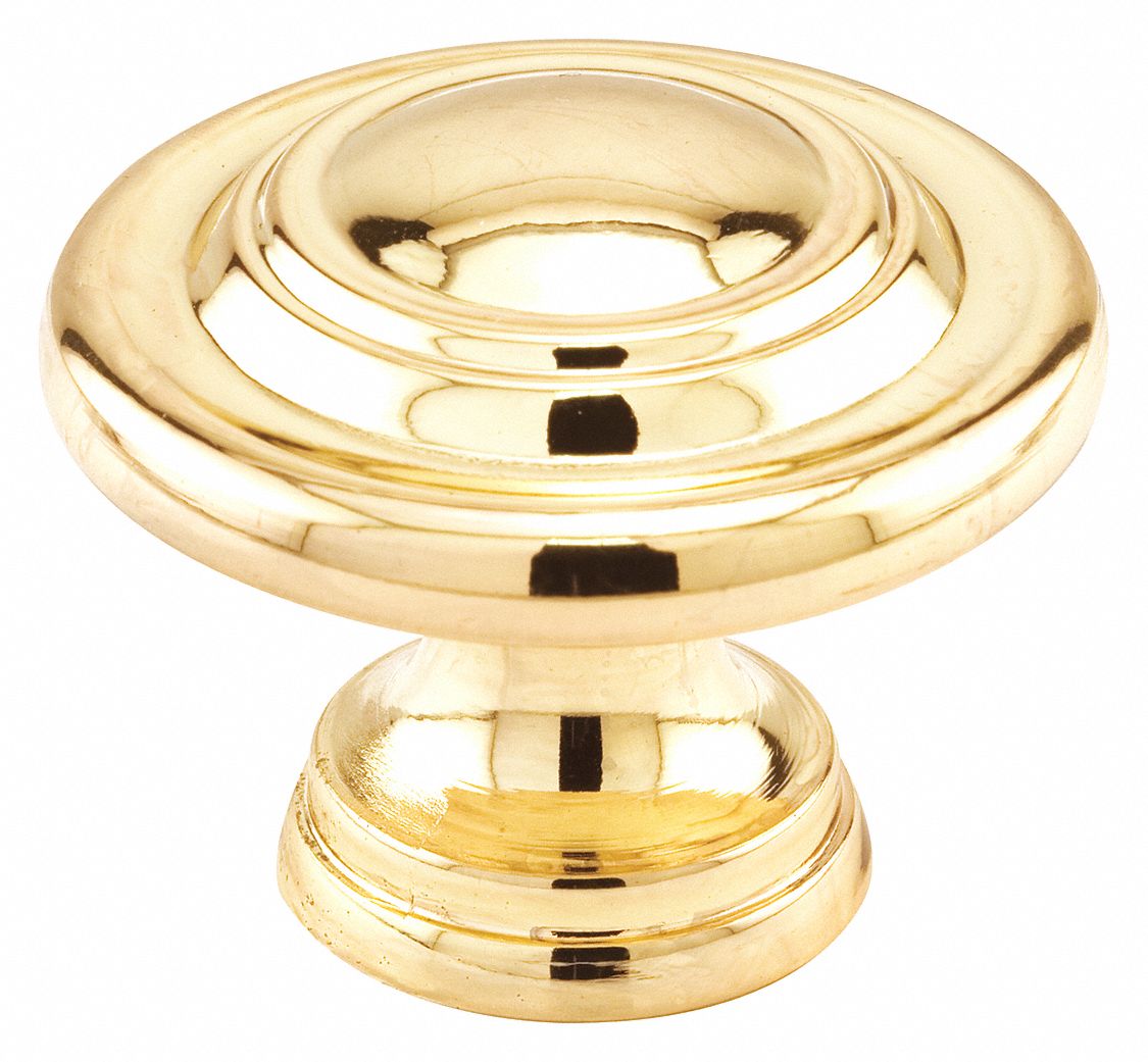 Primeline Closet Door Pull Knob Bi Fold Door Nylon Brass Plated