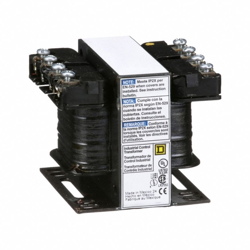 Control Transformer: 600V AC, 120V AC, Plate, 50 VA, Single Phase