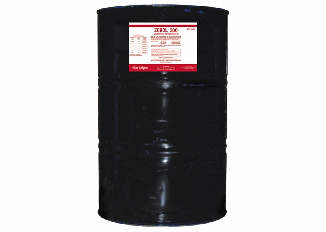 Synthetic Oil: Alkylbenzene, 55 gal Drum, 300 SUS, -27.4°F Pour Point, Clear, Zerol 300