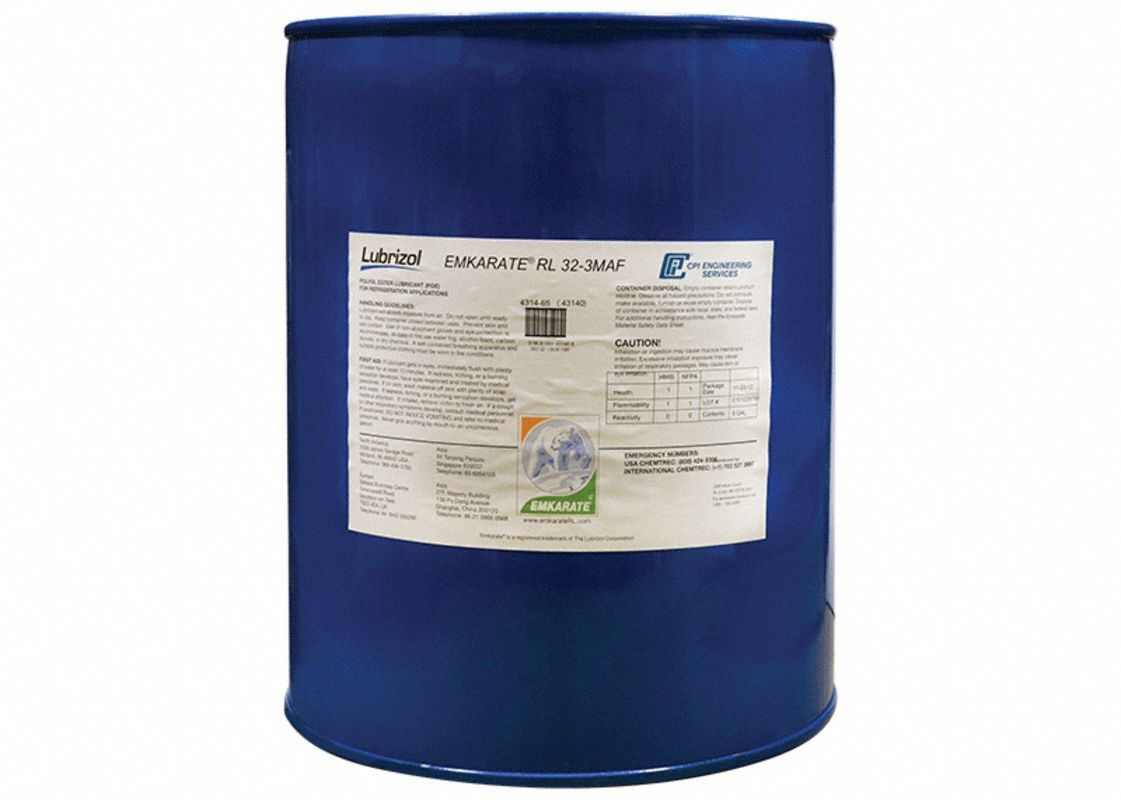 Synthetic Oil: Polyol Ester, 5 gal Pail, 150 SUS, -40°F Pour Point, Yellow, A2L Compatible