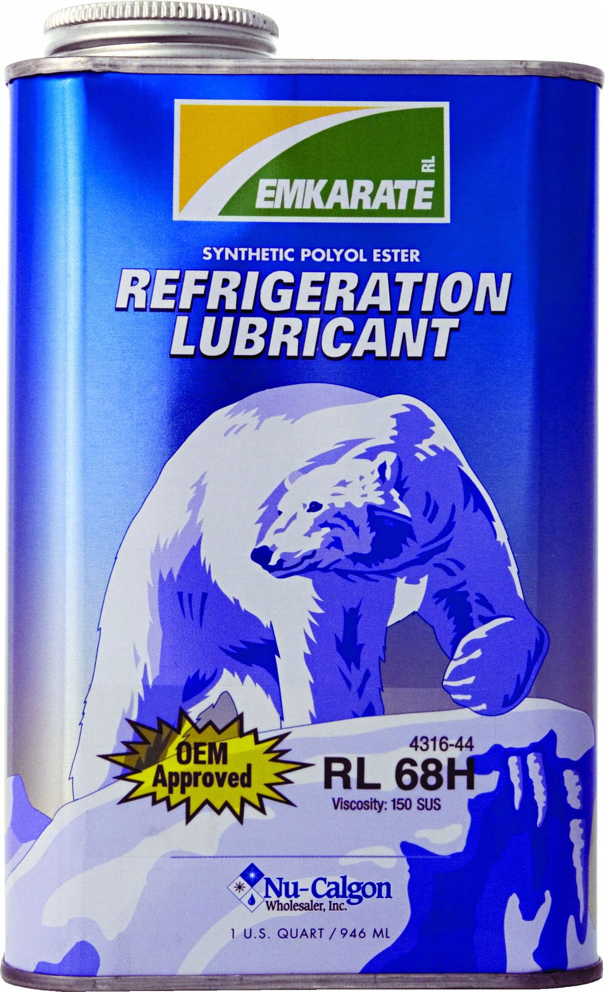 Synthetic Oil: Polyol Ester, 32 oz Can, 300 SUS, -38.2°F Pour Point, Yellow