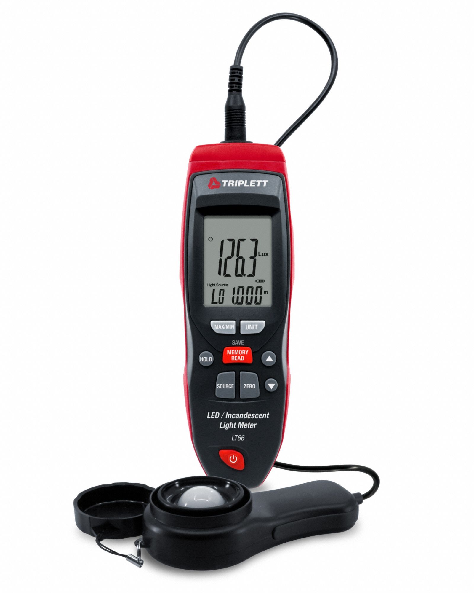 LED/Incandescent Light Meter with Certif
