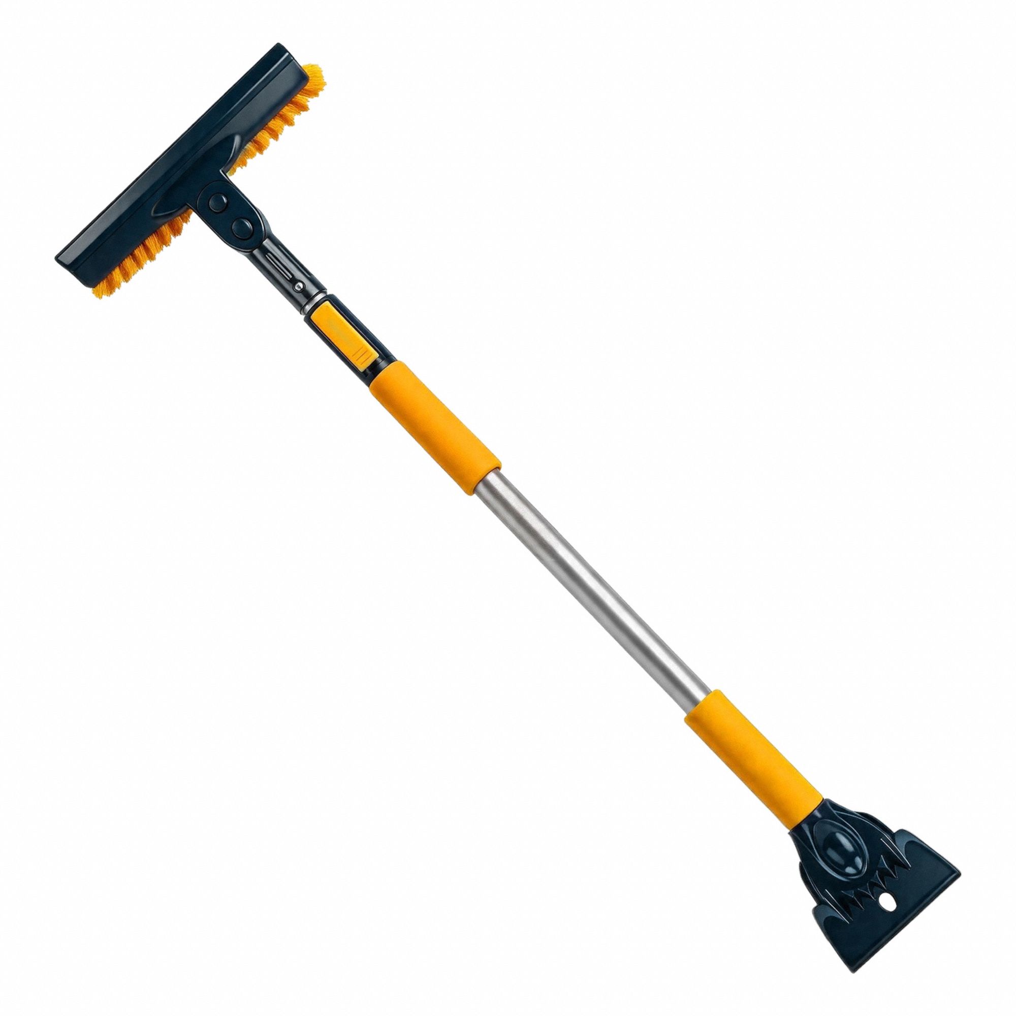Snow Brush: Foam Comfort Grip Handle, 9 5/8 in Brush Head Wd, 10.6 in Handle Lg