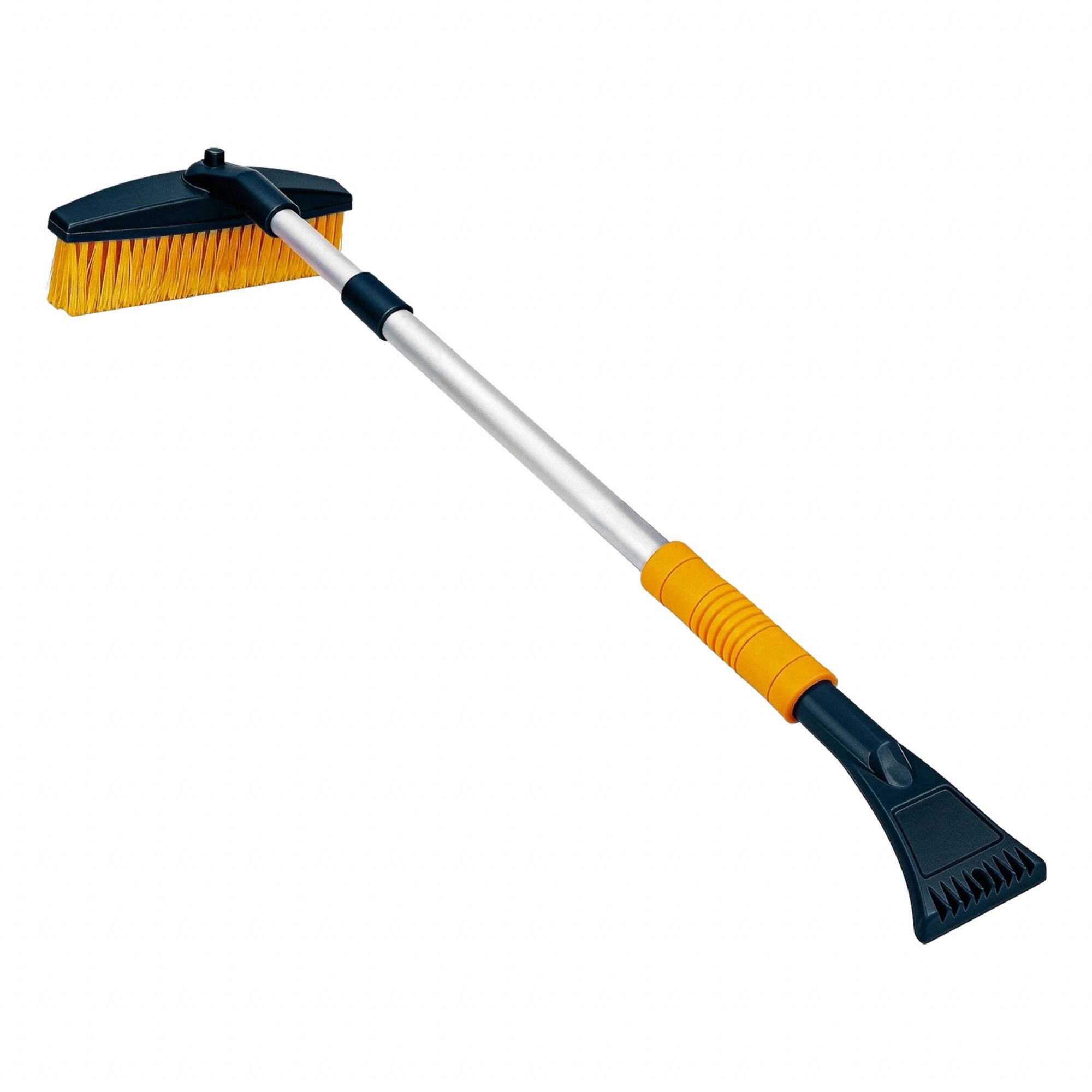 Snow Brush: Foam Comfort Grip Handle, 9 5/8 in Brush Head Wd, 5 in Handle Lg