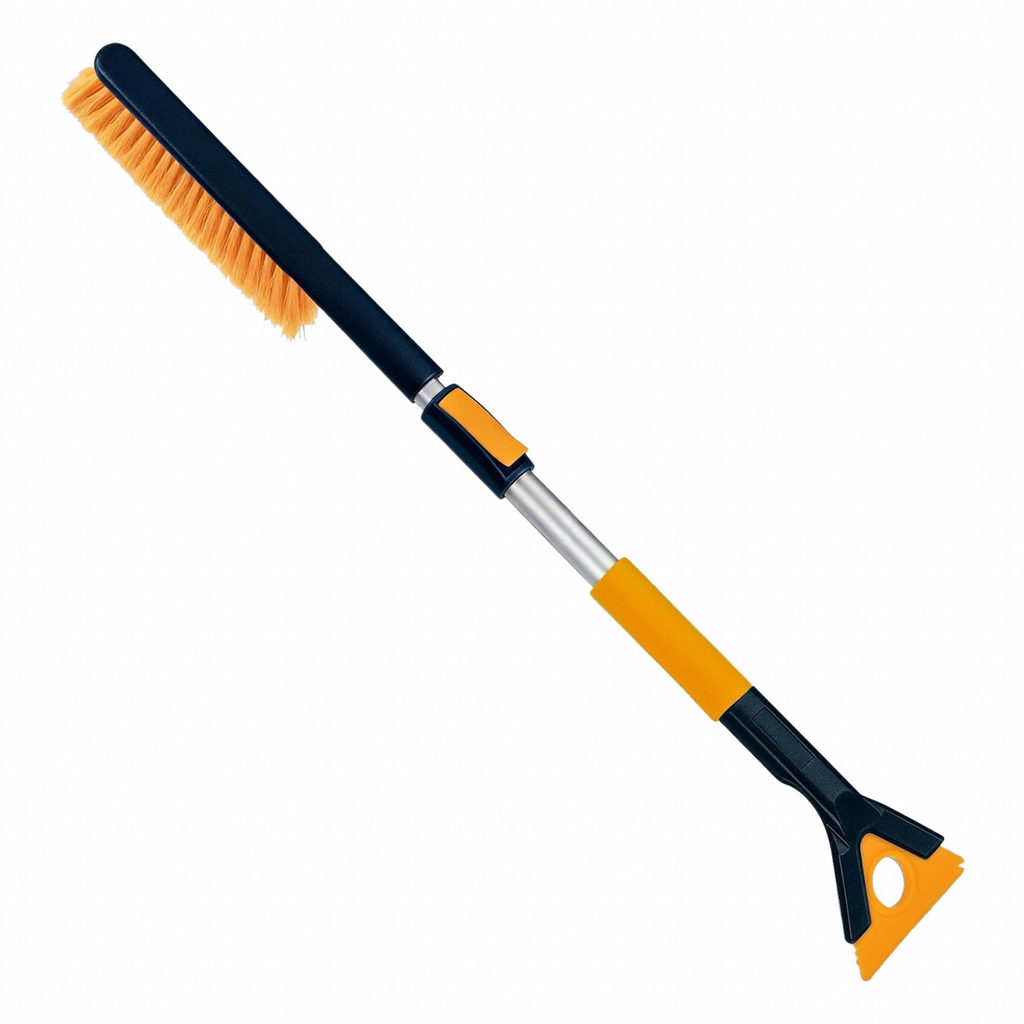 Snow Brush: Foam Comfort Grip Handle, 8 1/4 in Brush Head Wd, 5.5 in Handle Lg