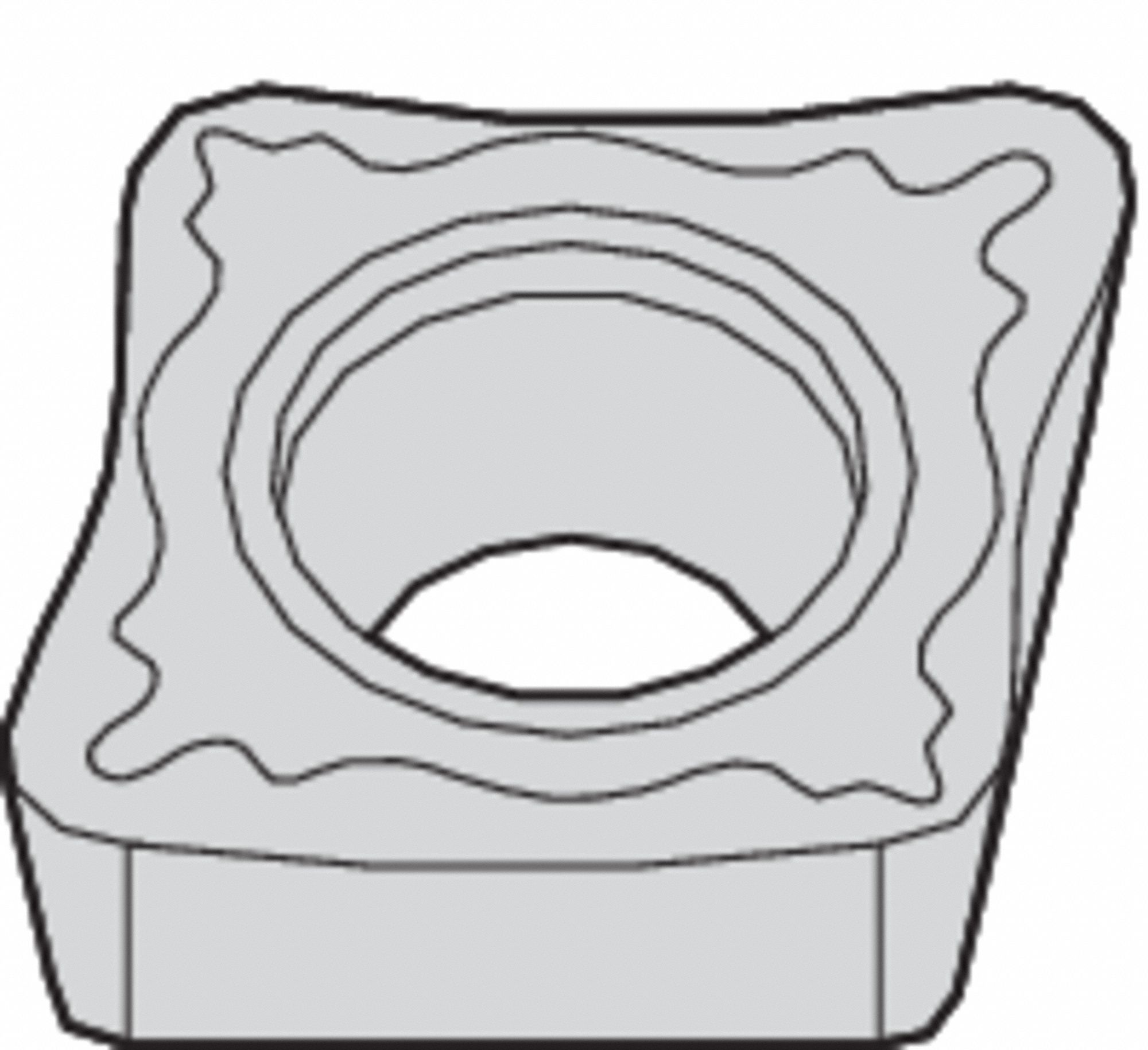 Diamond Turning Insert: CCMT Insert, Neutral, Bright (Uncoated), 0.5000 in Inscribed Circle