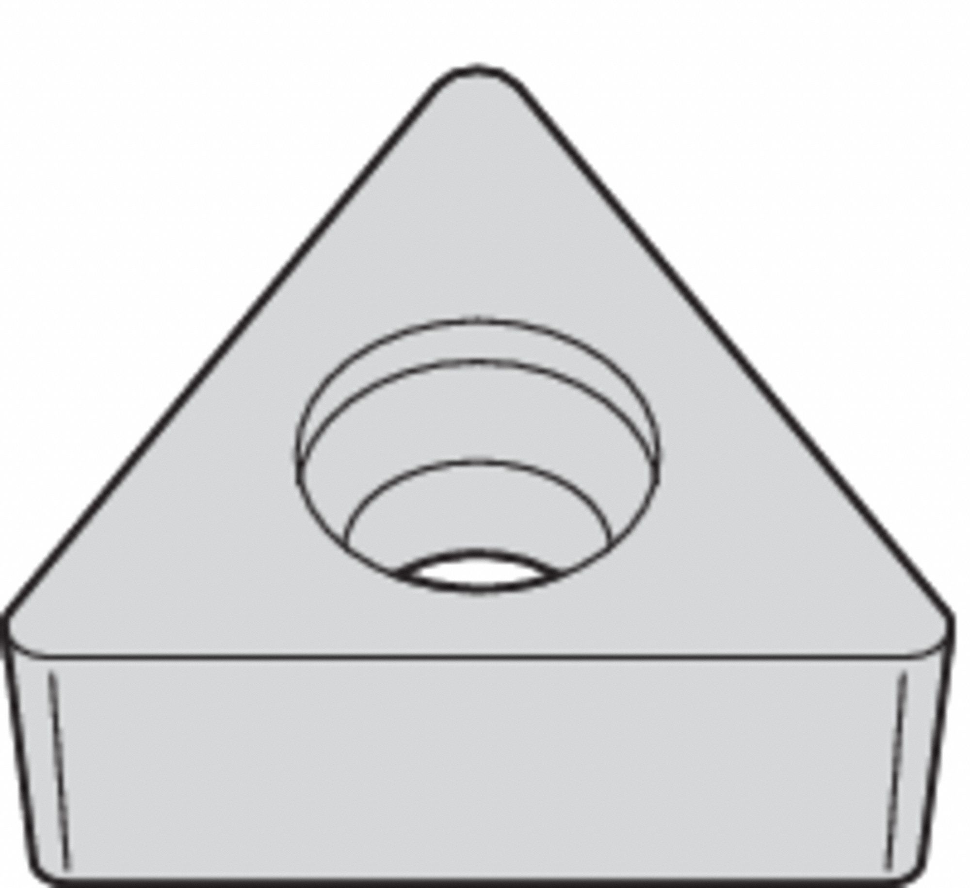 TRIANGLE TURNING INSERT, ¼ IN INSCRIBED CIRCLE, NEUTRAL, 11 °  CLEARANCE, TPGA INSERT