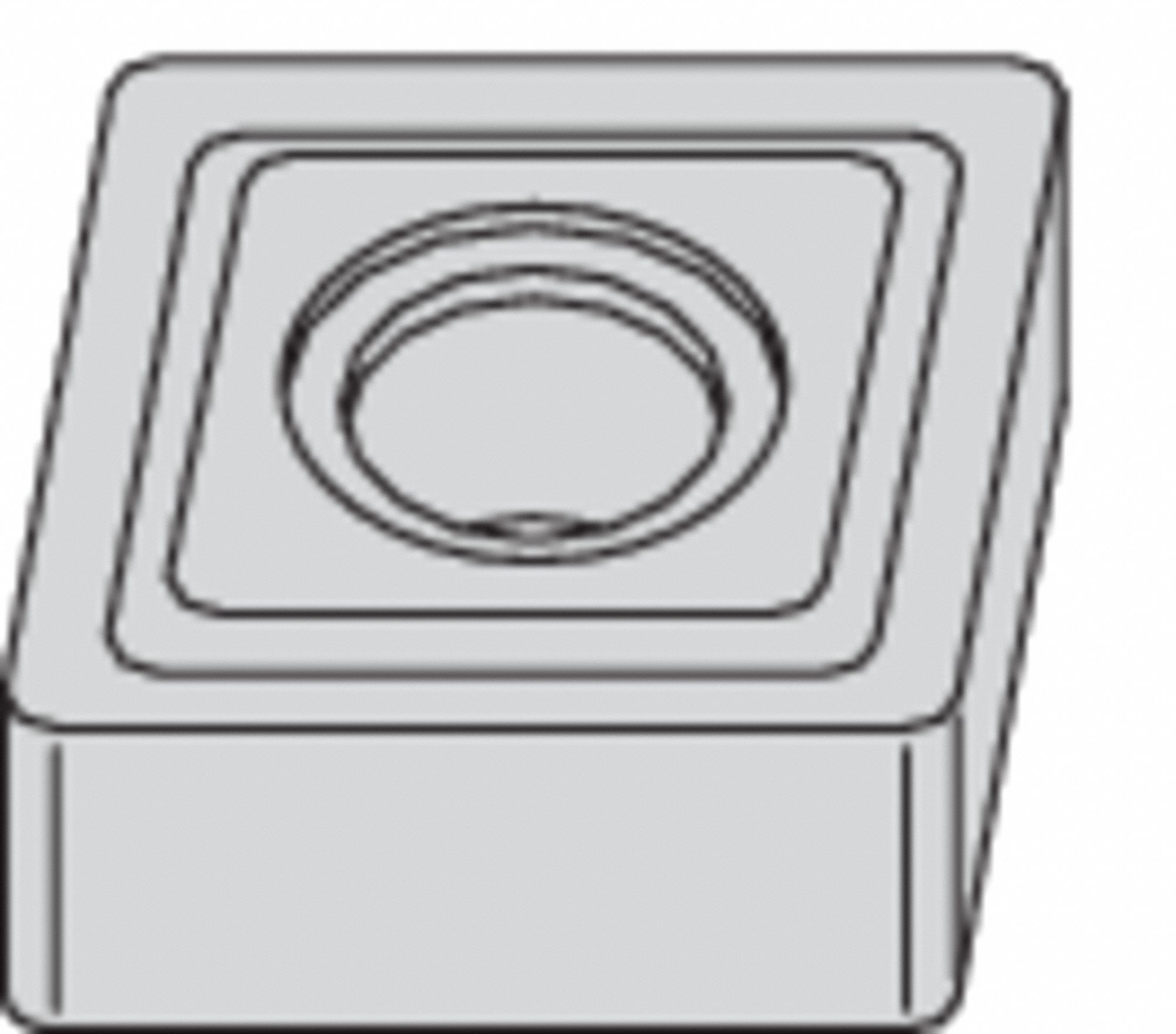 DIAMOND TURNING INSERT, CNMG, NEUTRAL, 3/16 IN THICK, 1/32 IN CORNER RADIUS, TIN, TN10P