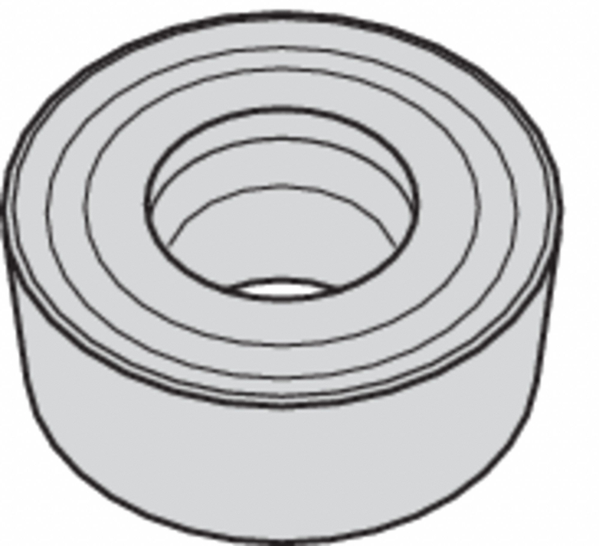 Turning Insert: 0.6299 in Inscribed Circle, Neutral, TiN, RCMT Insert