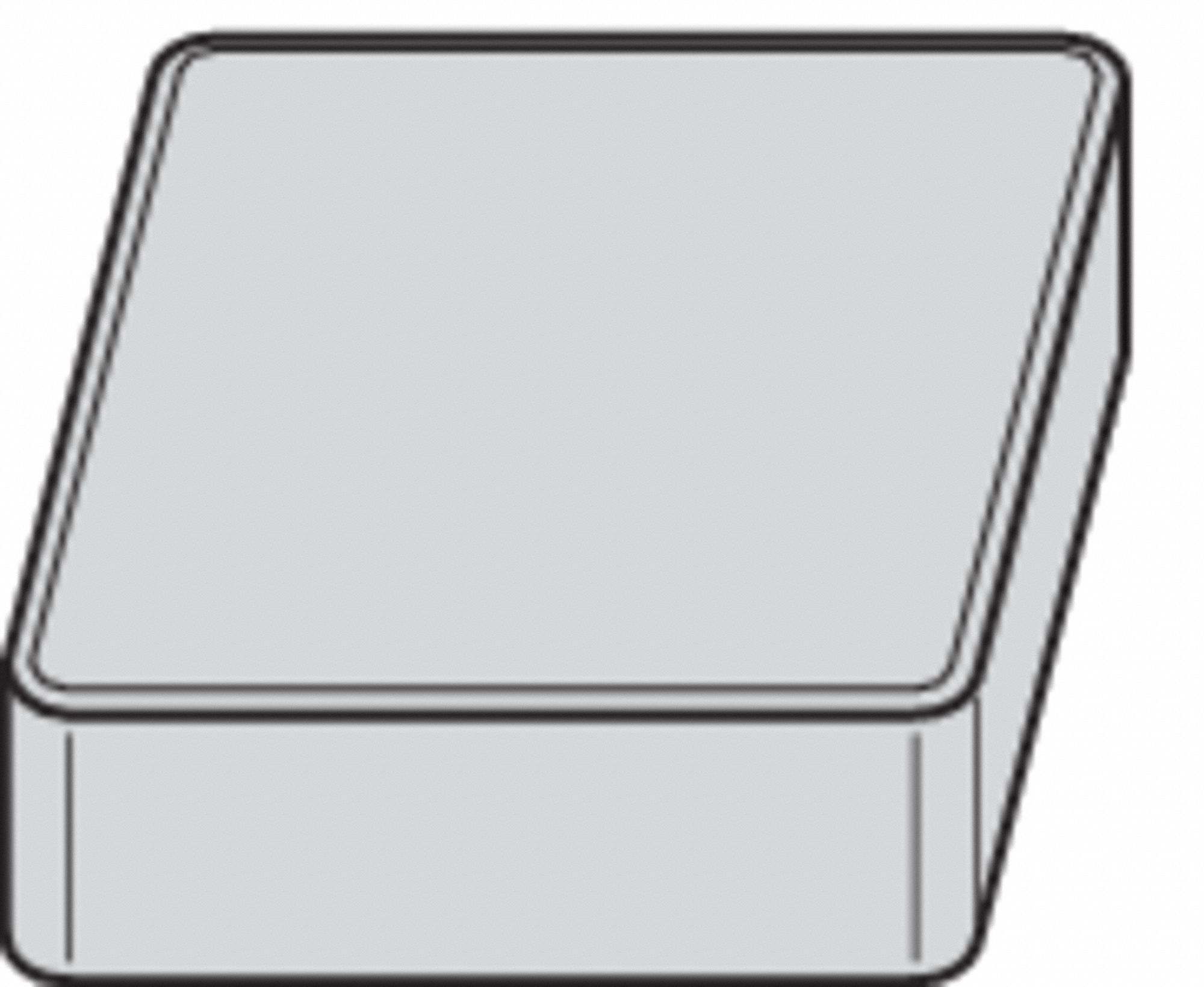 Diamond Turning Insert: CNG Insert, Alumina Ceramic, Neutral, 3/16 in Thick, Bright (Uncoated)