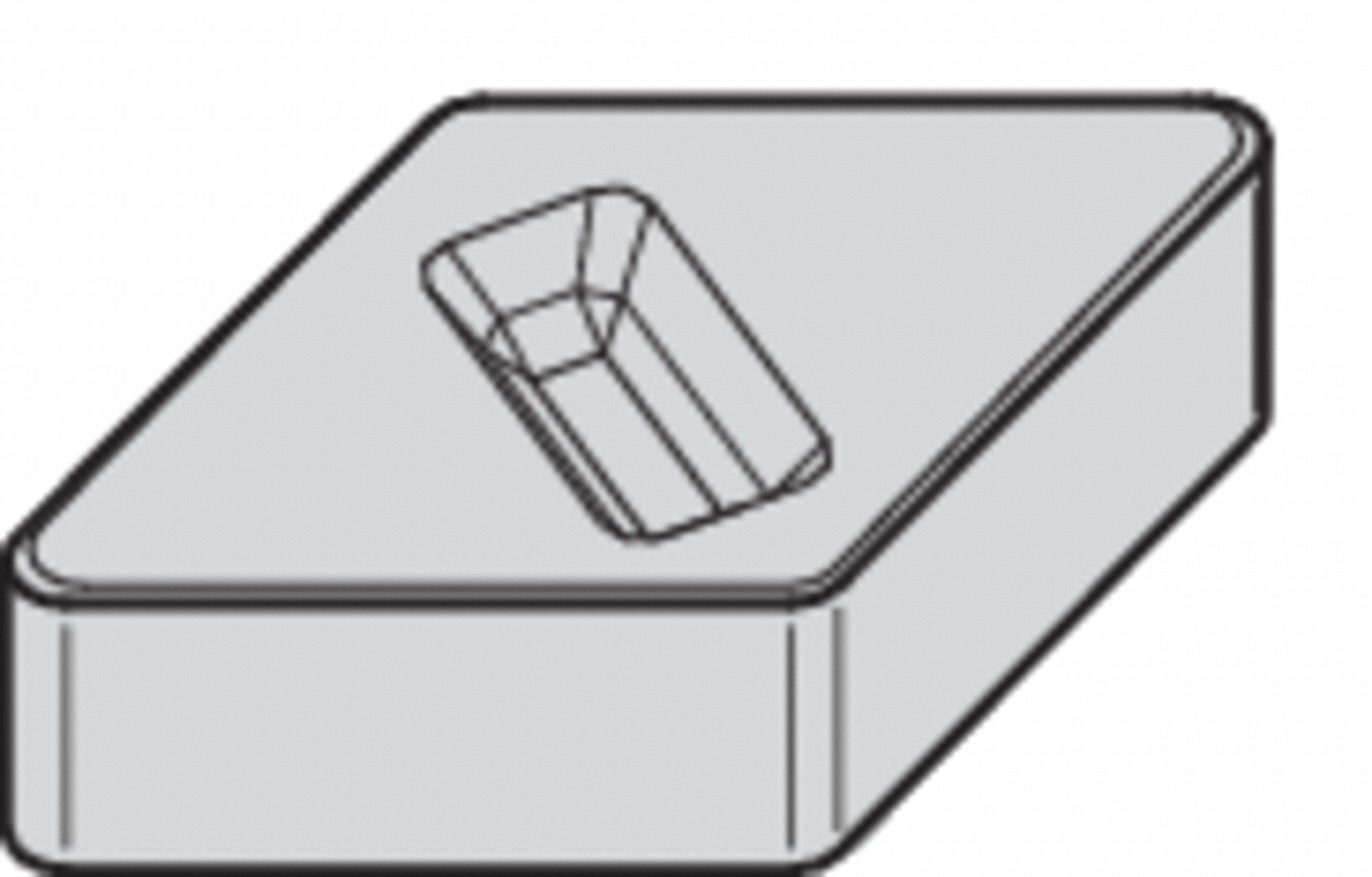 Diamond Turning Insert: DNGX Insert, Silicon Nitride Ceramic, Neutral, 5/16 in Thick, CW5025