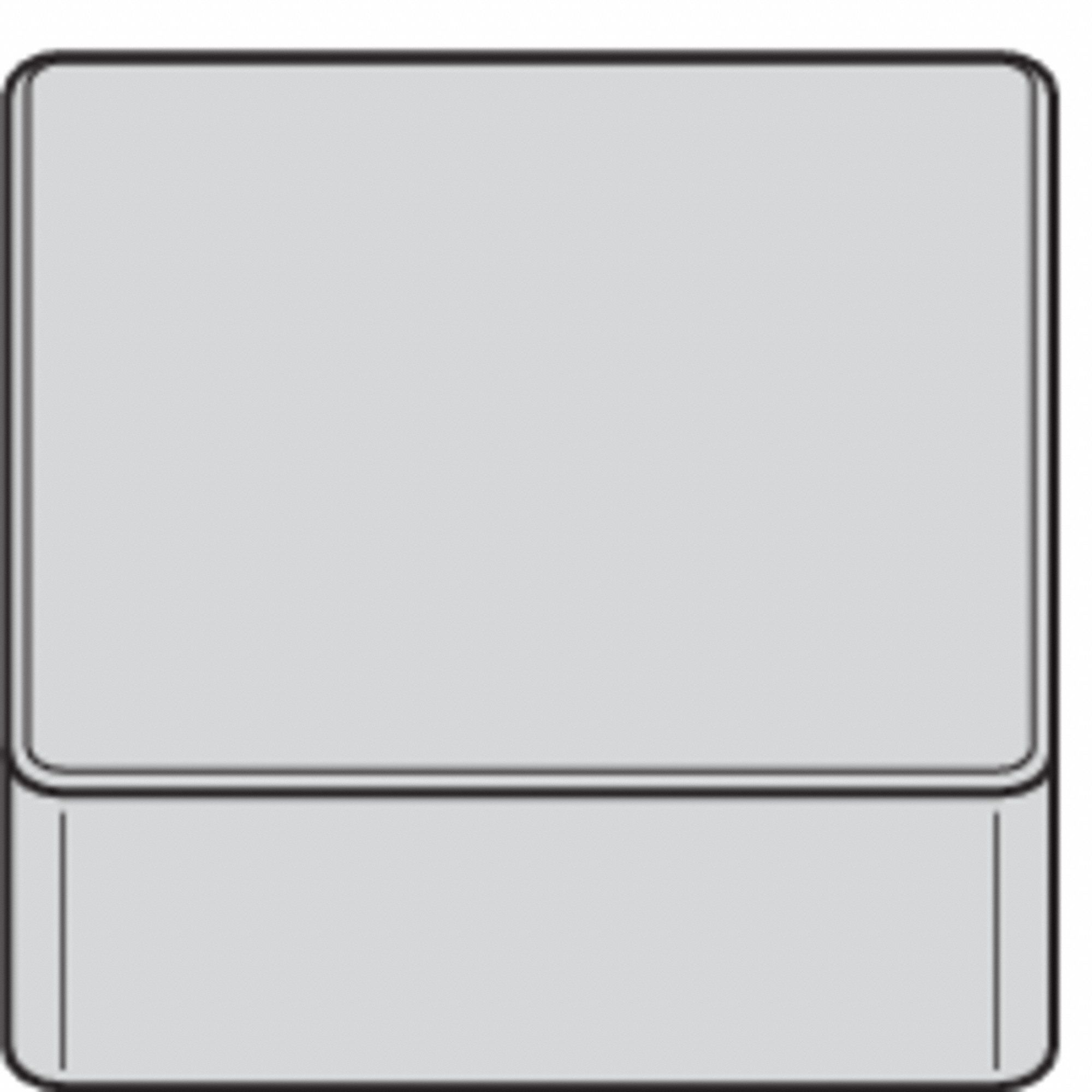 Square Turning Insert: 1/2 in Inscribed Circle, Alumina Ceramic, Neutral, 0° Clearance Angle